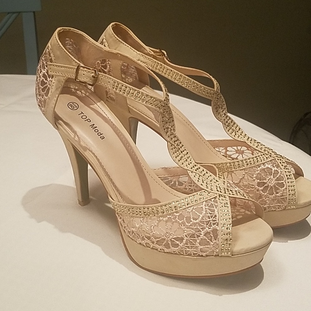 Women's Top Moda Heels Beige